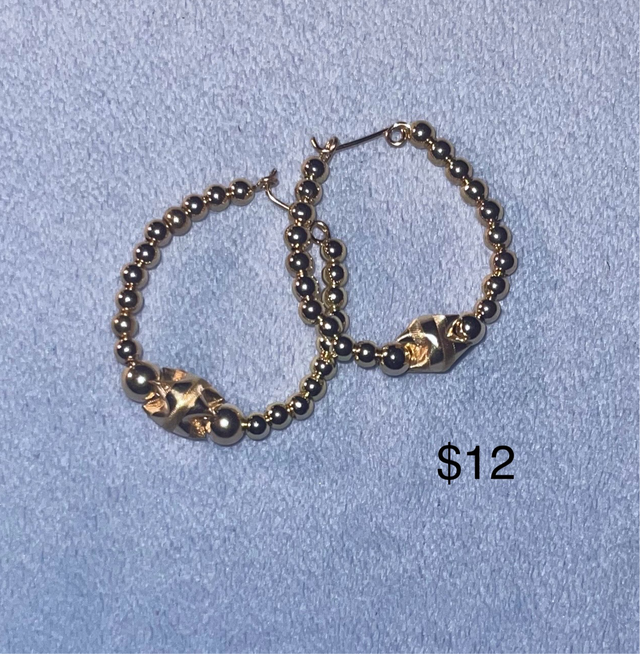 Gold Beaded Earrings